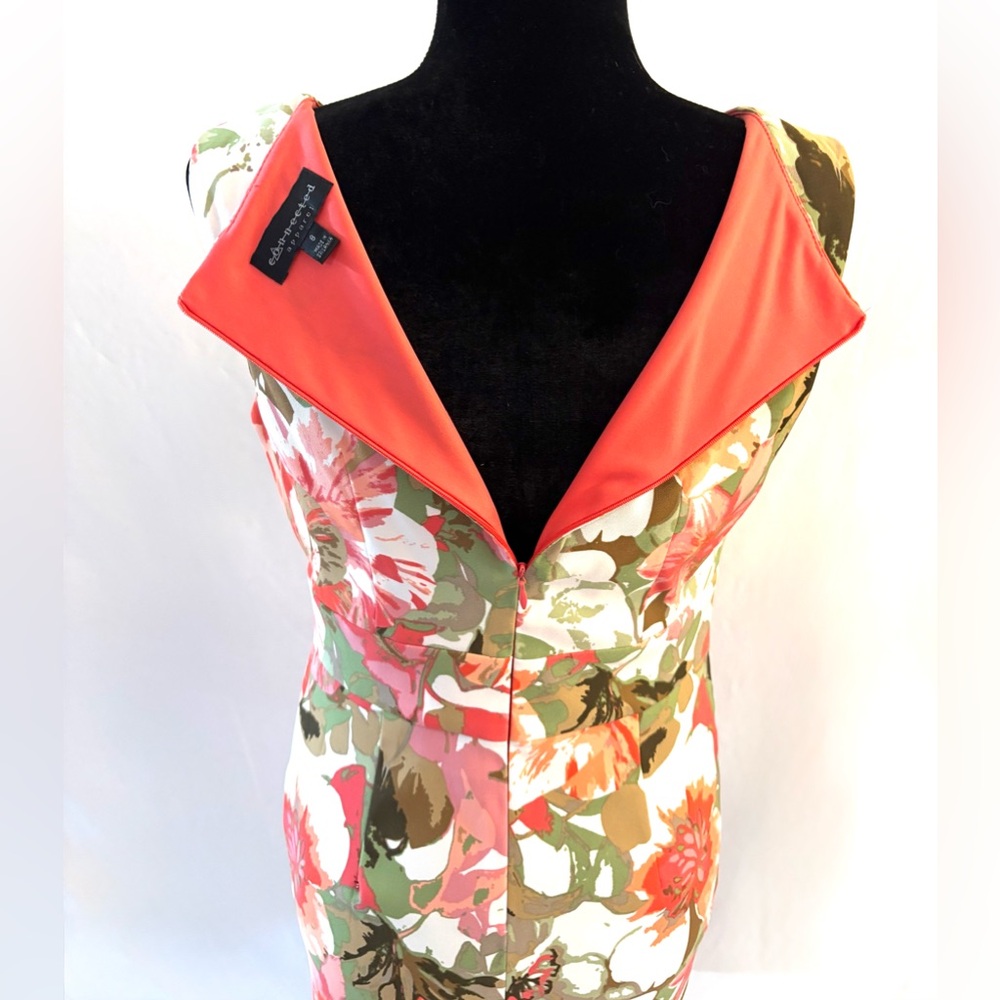 Connected Apparel tropical floral print sheath dress. - Picture 7 of 8
